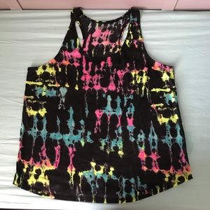 🔵3/$10🔵 Black Neon tie-dye tank top